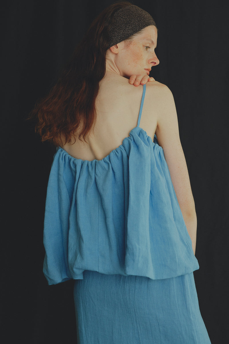 トップス Uhr / Linen Balloon Camisole/ BROWN Linen Balloon Camisole – Uhr Online store