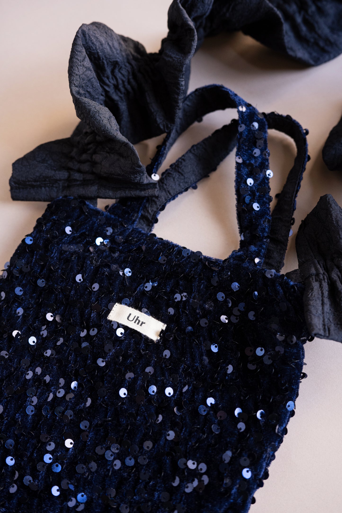 Velour Spangle Mini Shoulder Bag