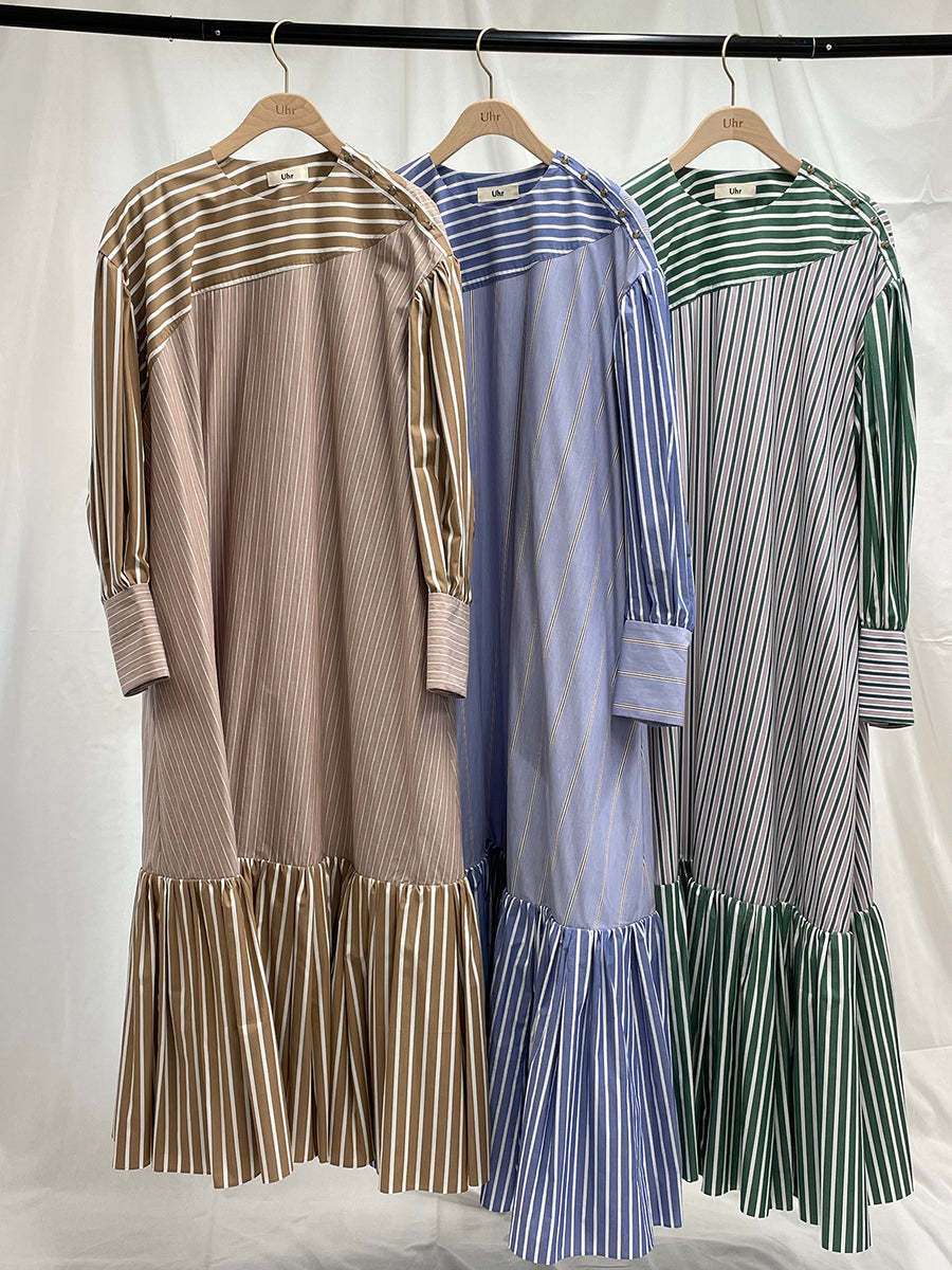 Uhr / Stripe Shirt Dress