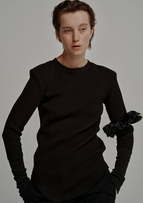 Waffle Long Sleeve Tops
