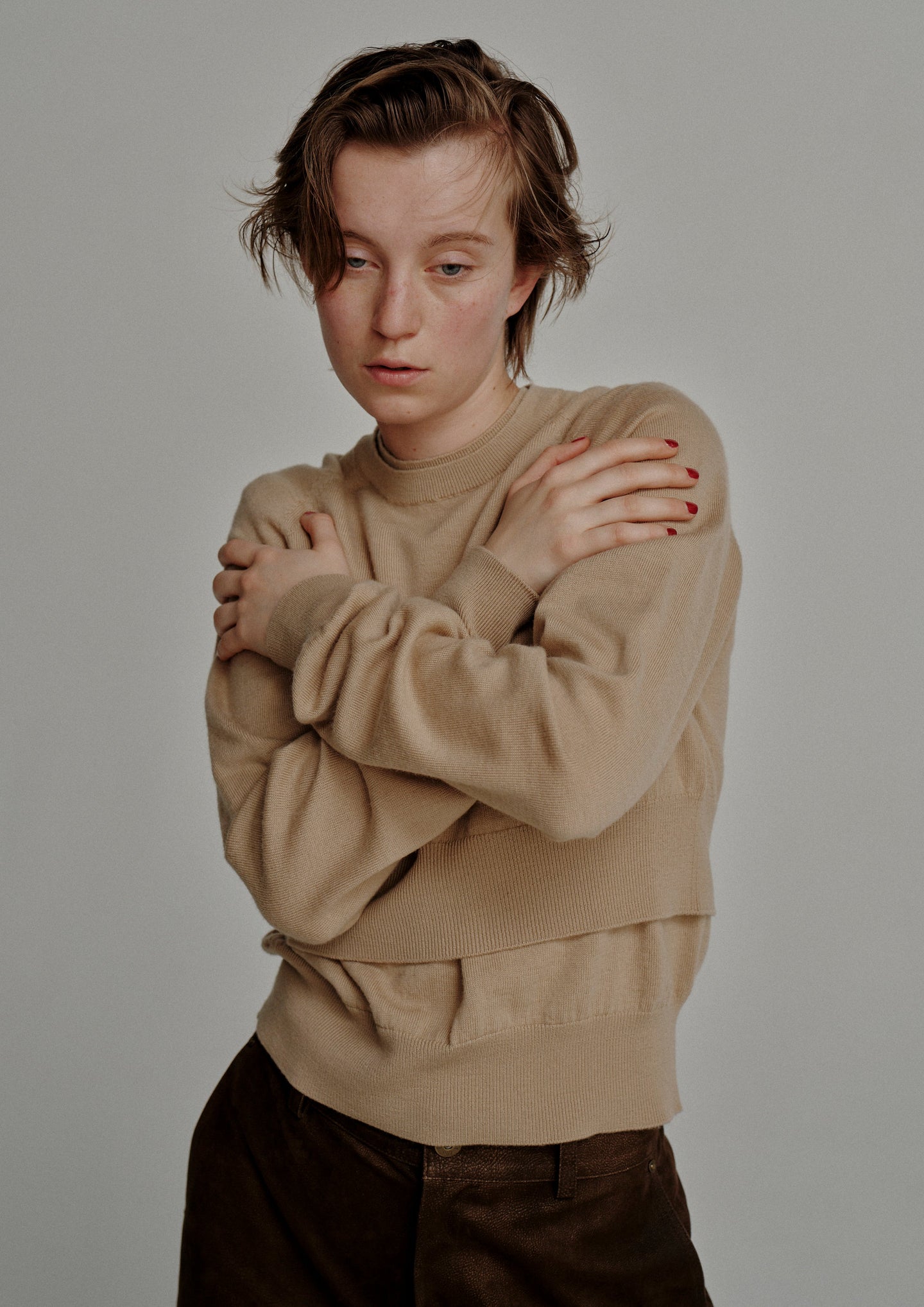 Vest / Pullover Combi Knit