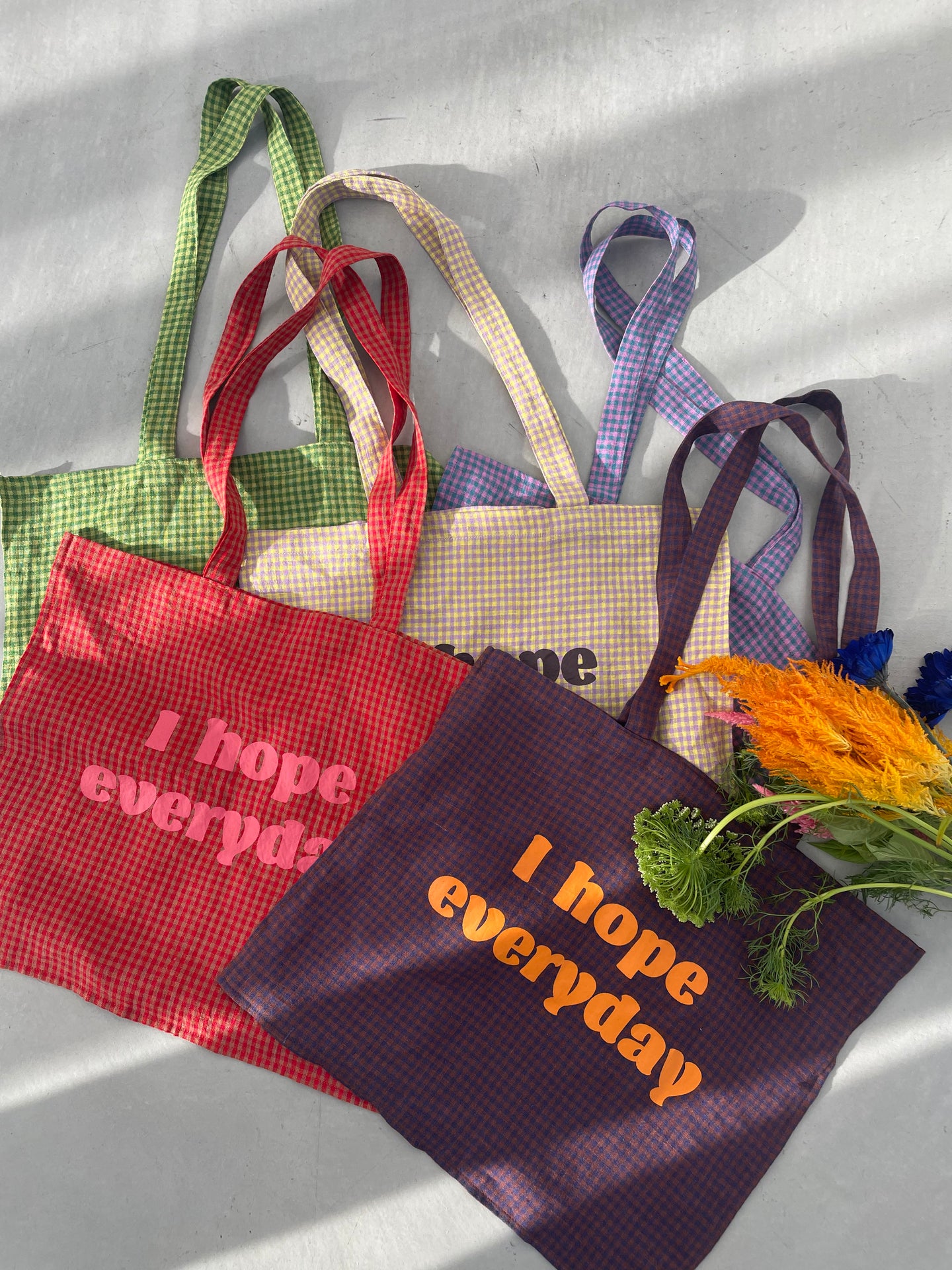 Gingham Message Bag