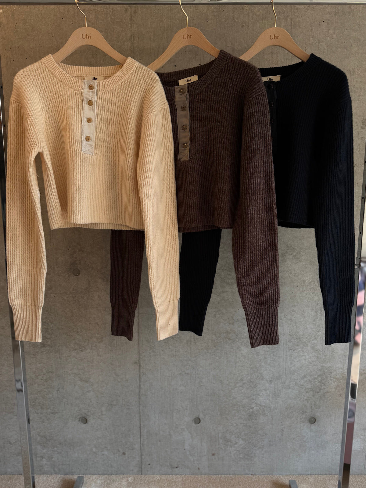 Henlyneck Knit Tops