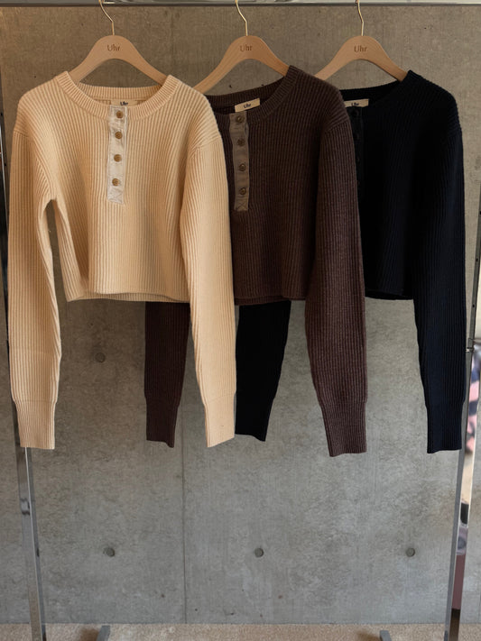 Henlyneck Knit Tops