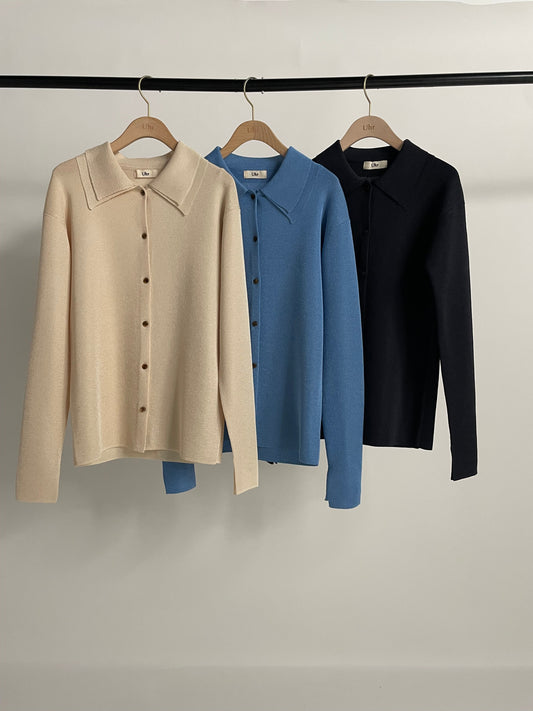 Knit Polo Cardigan