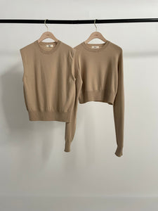 Vest / Pullover Combi Knit