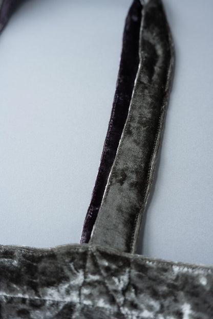 Bicolor Velour Tote