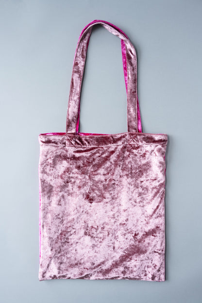 Bicolor Velour Tote