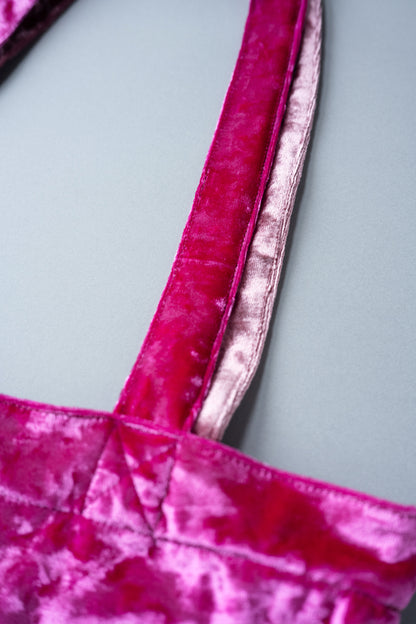 Bicolor Velour Tote