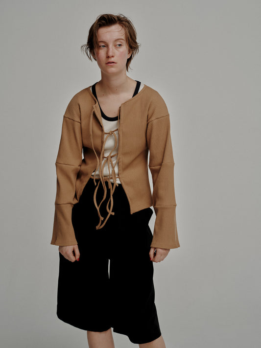 Front Ribbon Cardigan