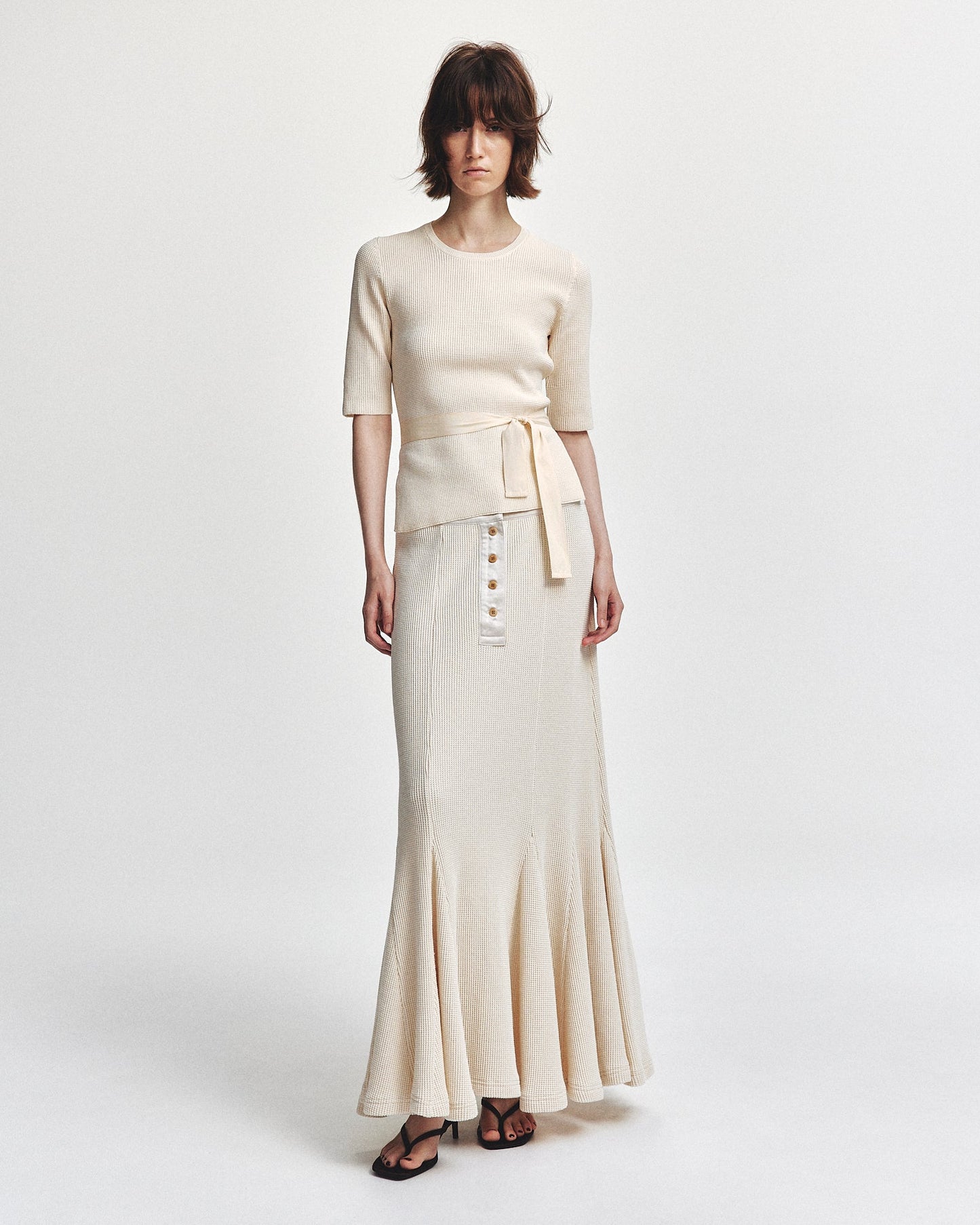 Waffle Flared Skirt