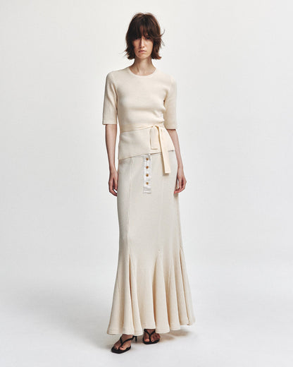 Waffle Flared Skirt