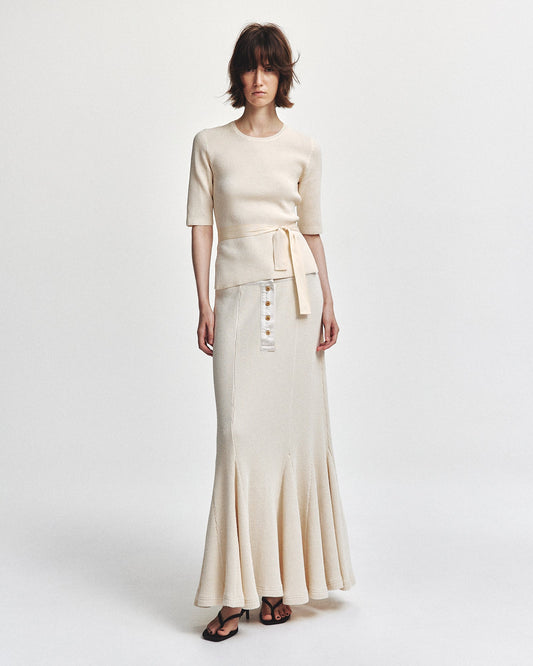 Waffle Flared Skirt