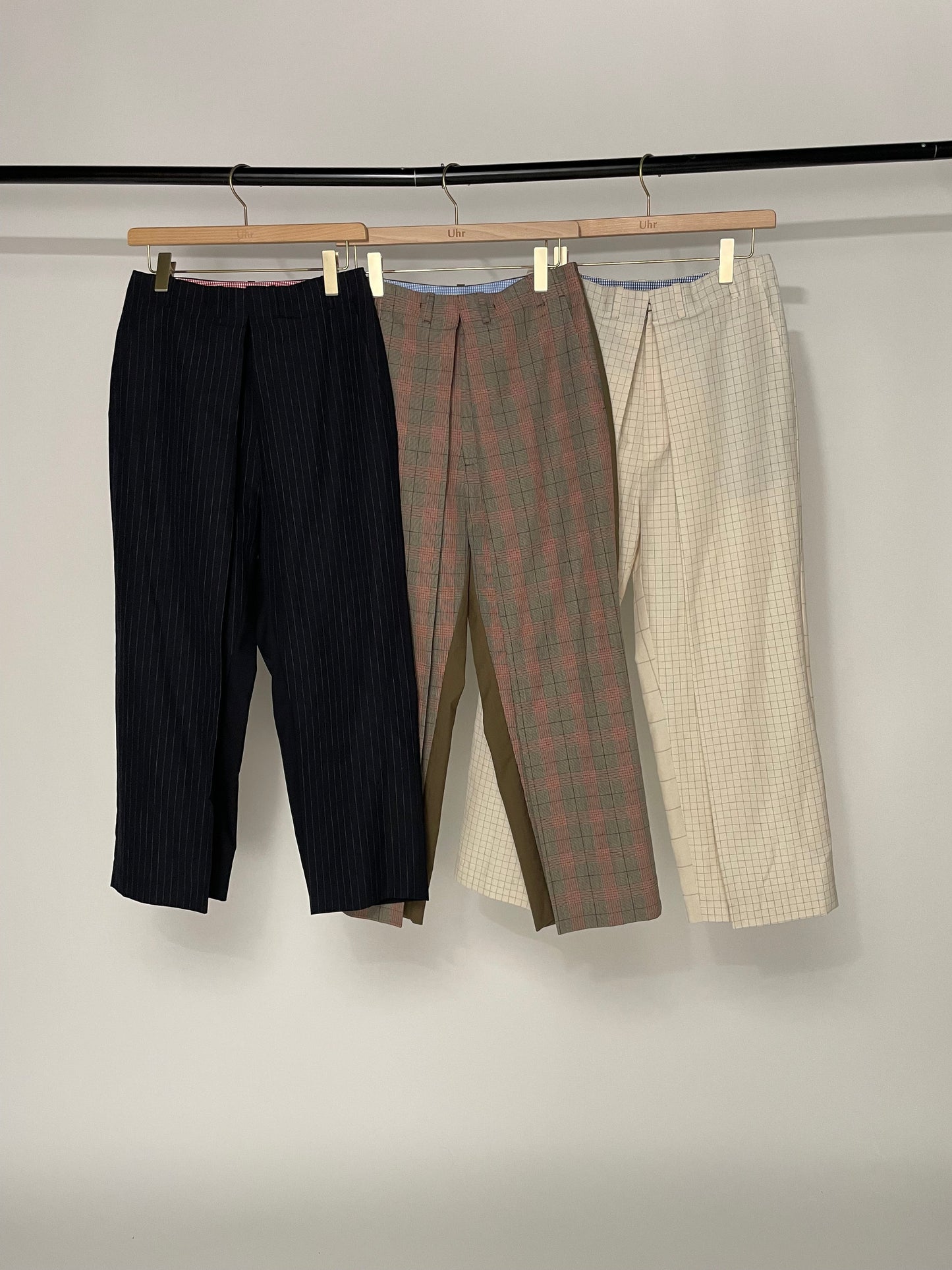 Patchwork Front Tuck Pants