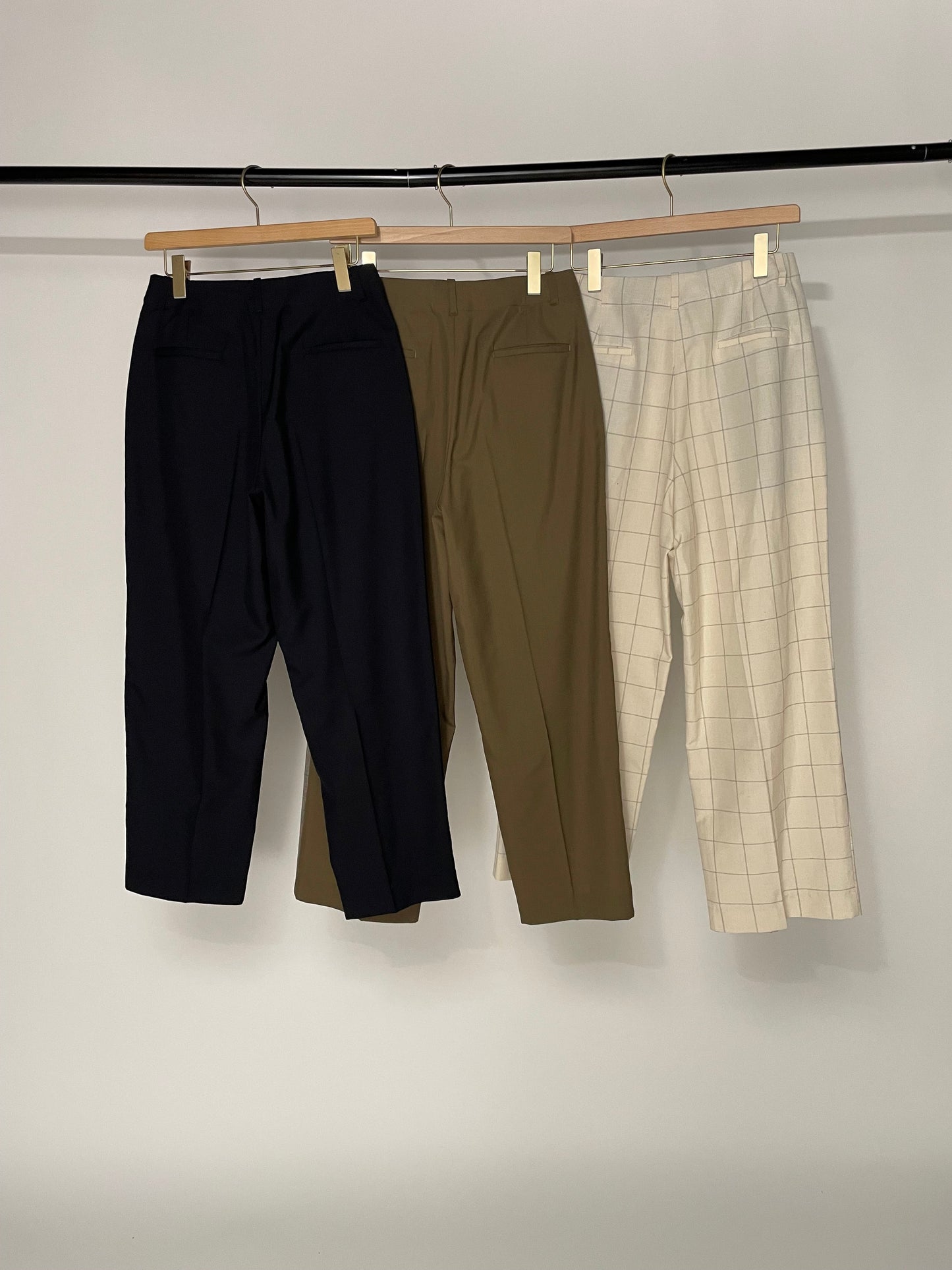 Patchwork Front Tuck Pants