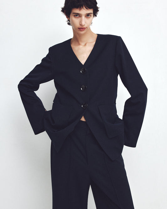 V Neck Tailored Jacket