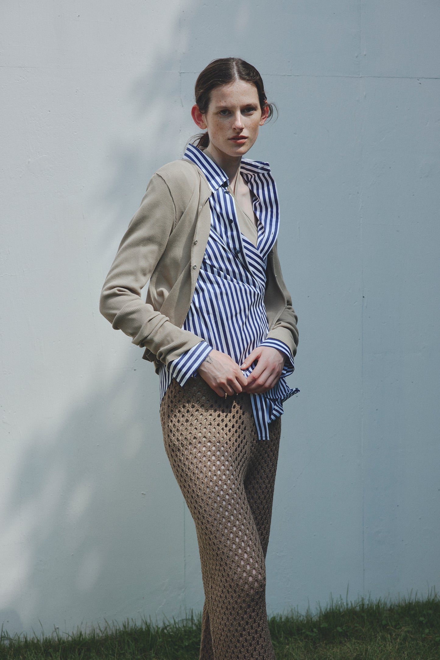Rib Halterneck Tops & Cardigan