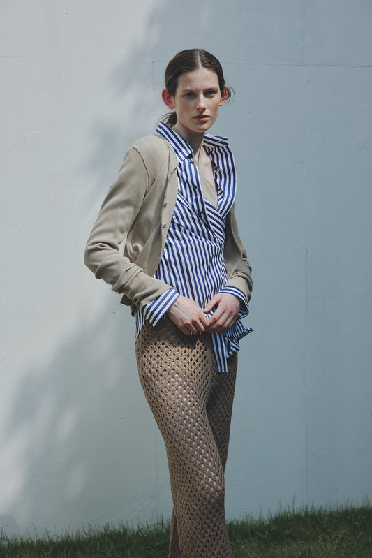 Rib Halterneck Tops & Cardigan