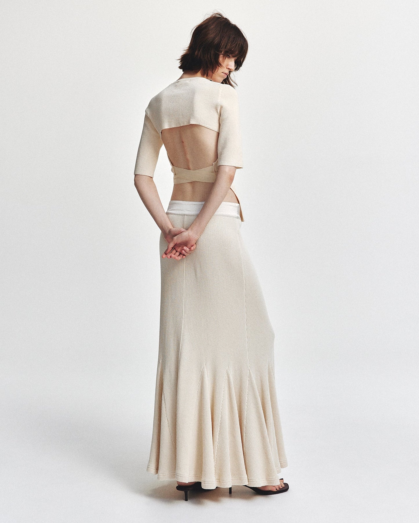Waffle Flared Skirt