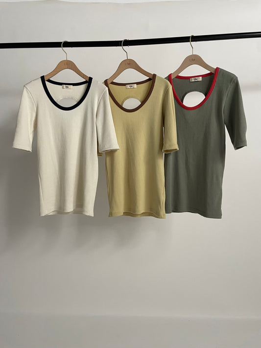 Back Open Rib Tee