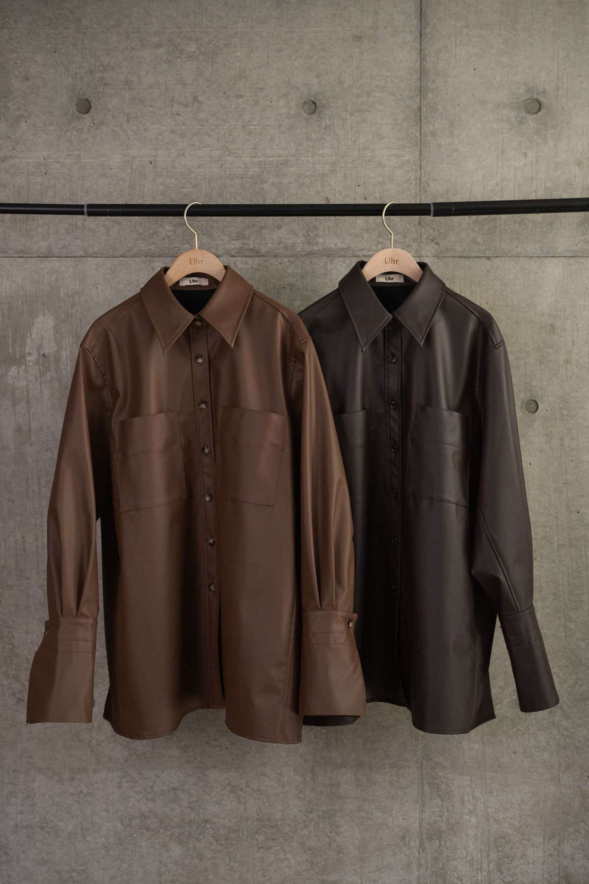 Eco Leather Shirt Jacket