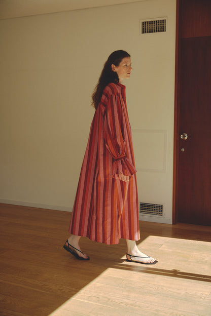 Aizu Momen Striped Dress