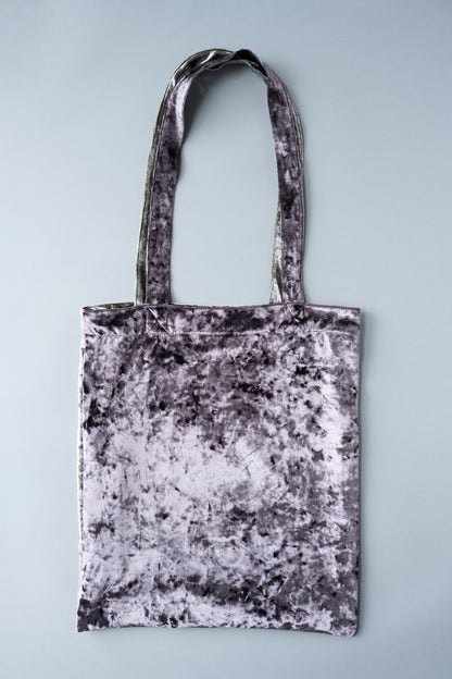 Bicolor Velour Tote
