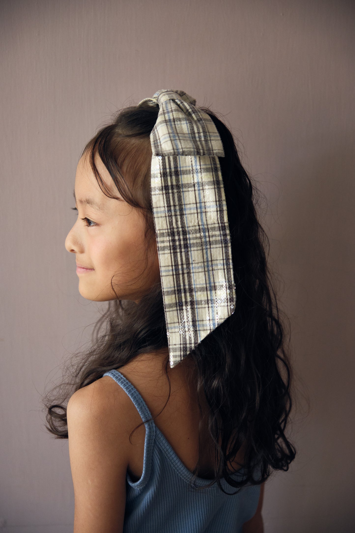 Plaid Spangle Ribbon