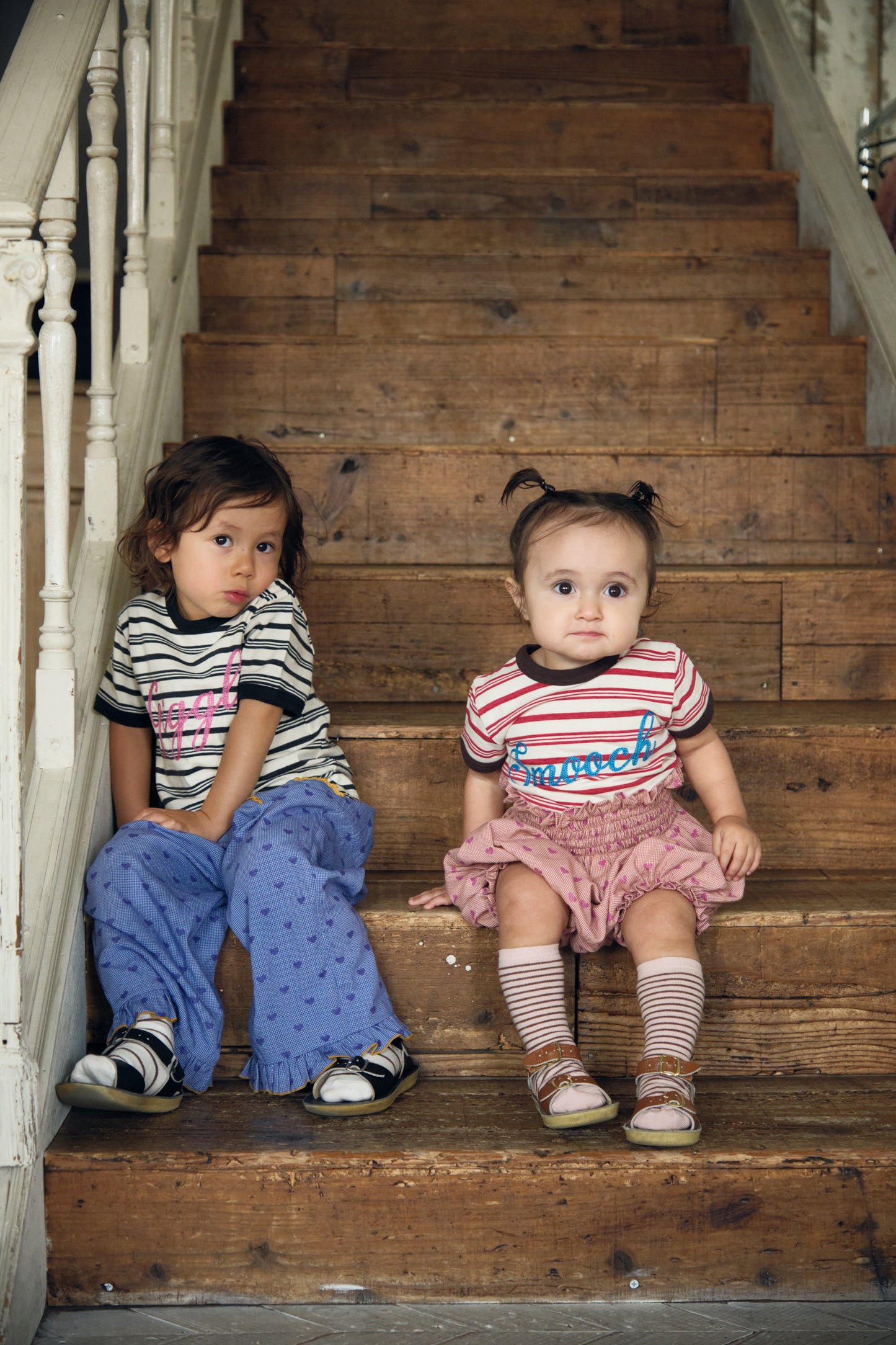 Embroidery Striped Tee