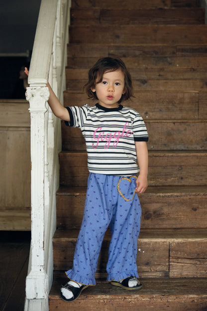 Embroidery Striped Tee