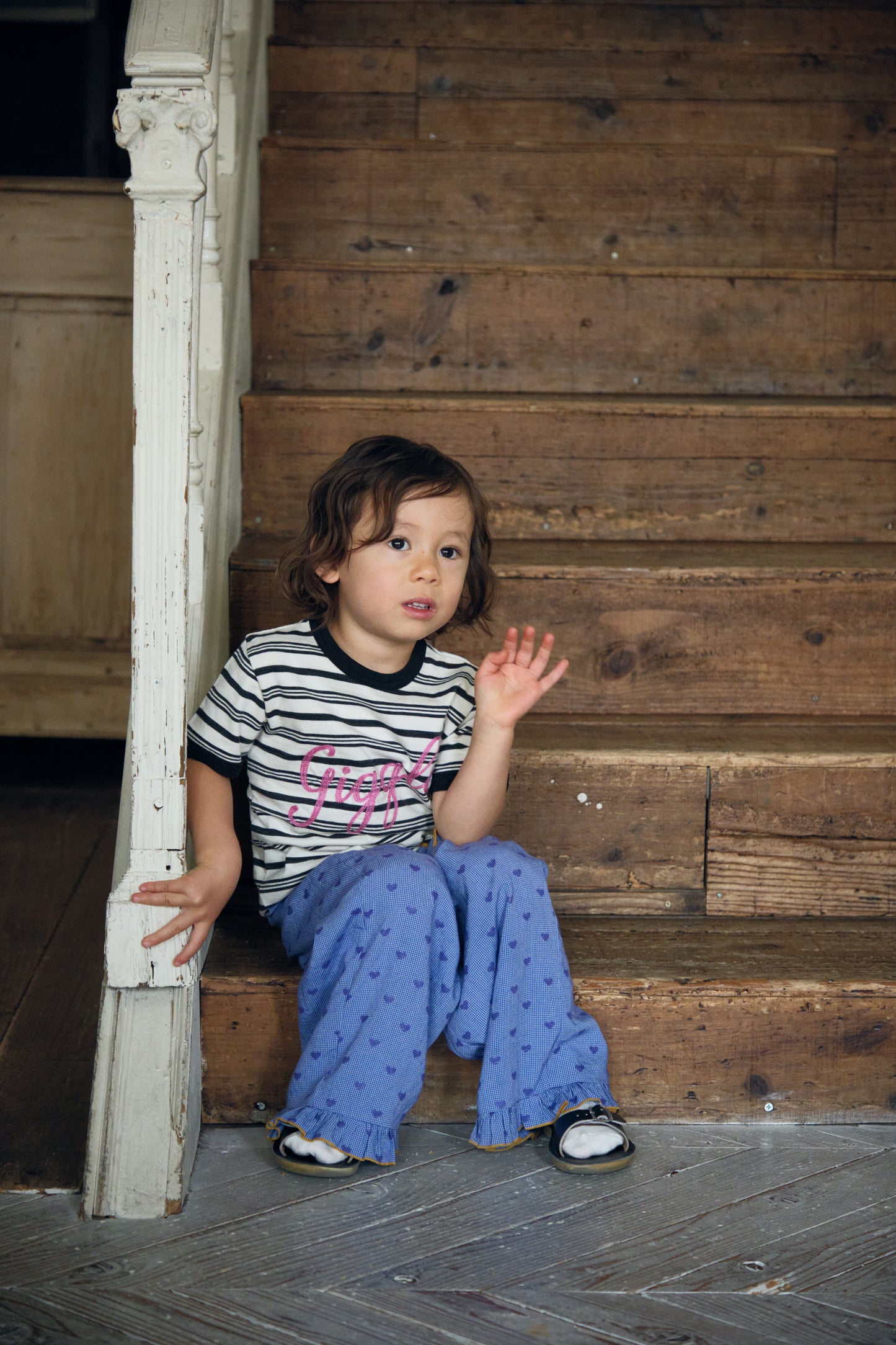 Embroidery Striped Tee