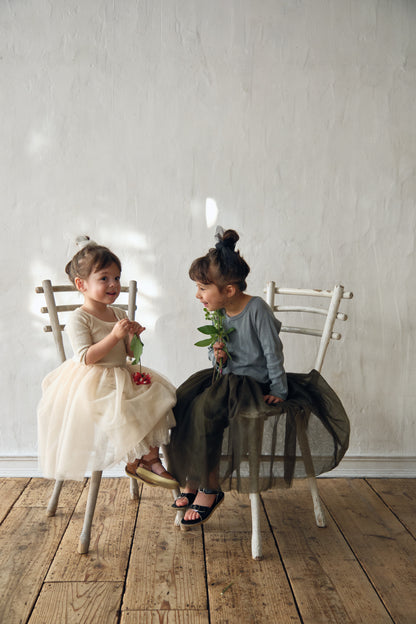 Back-open Tulle Dress