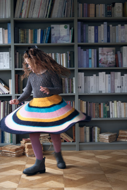 Multi Stripe Knit Skirt