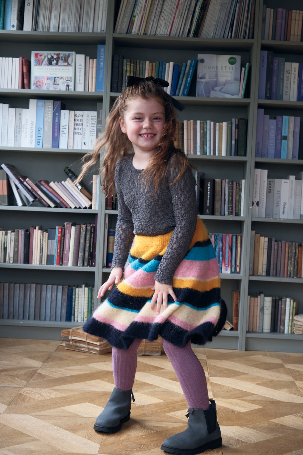 Multi Stripe Knit Skirt