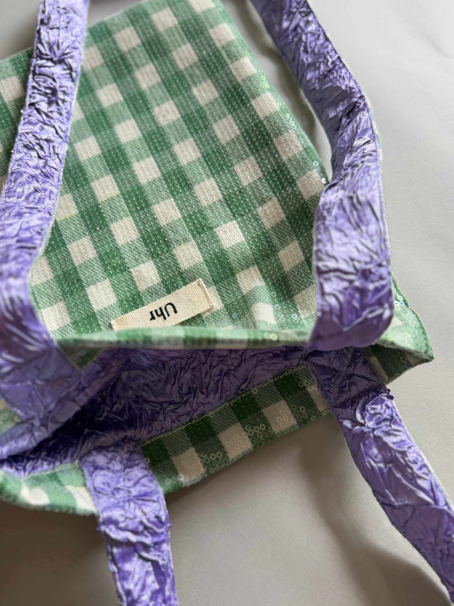 Spangle Plaid Mini Tote