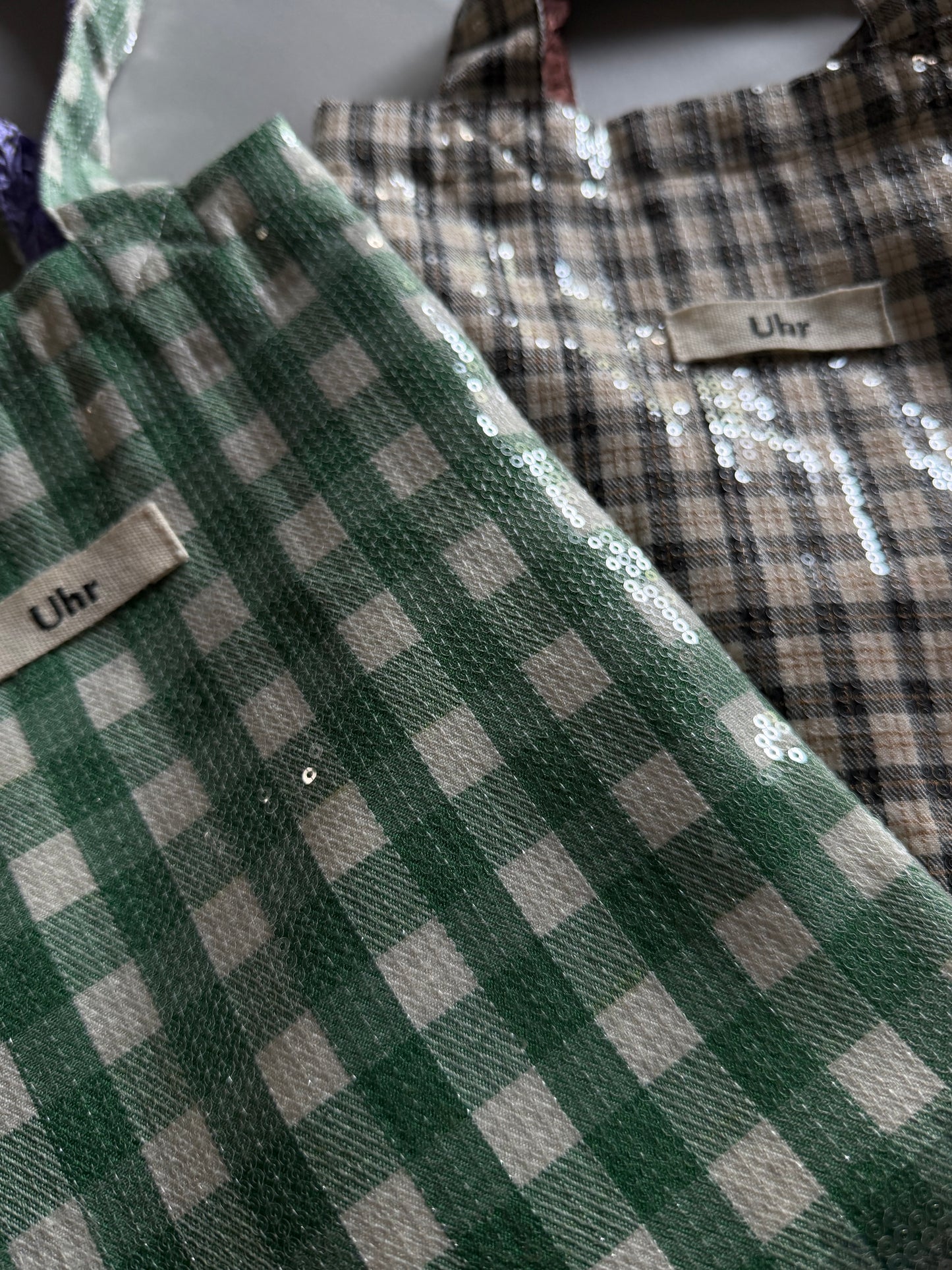 Spangle Plaid Mini Tote