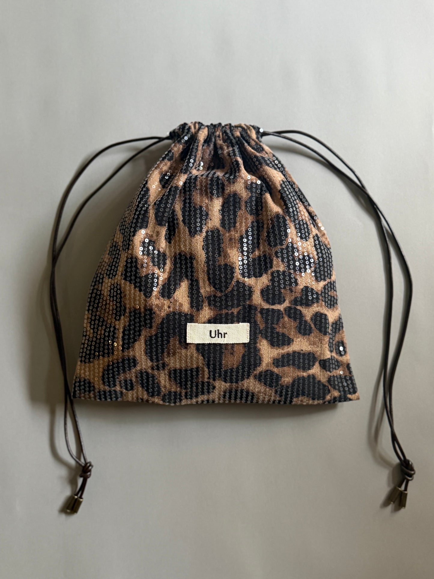 Leopard Spangle Pouch Bag