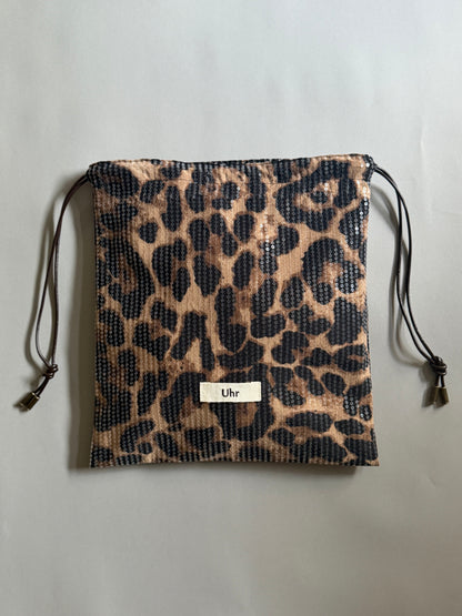 Leopard Spangle Pouch Bag