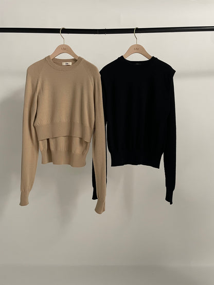 Vest / Pullover Combi Knit
