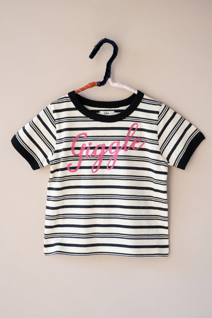 Embroidery Striped Tee