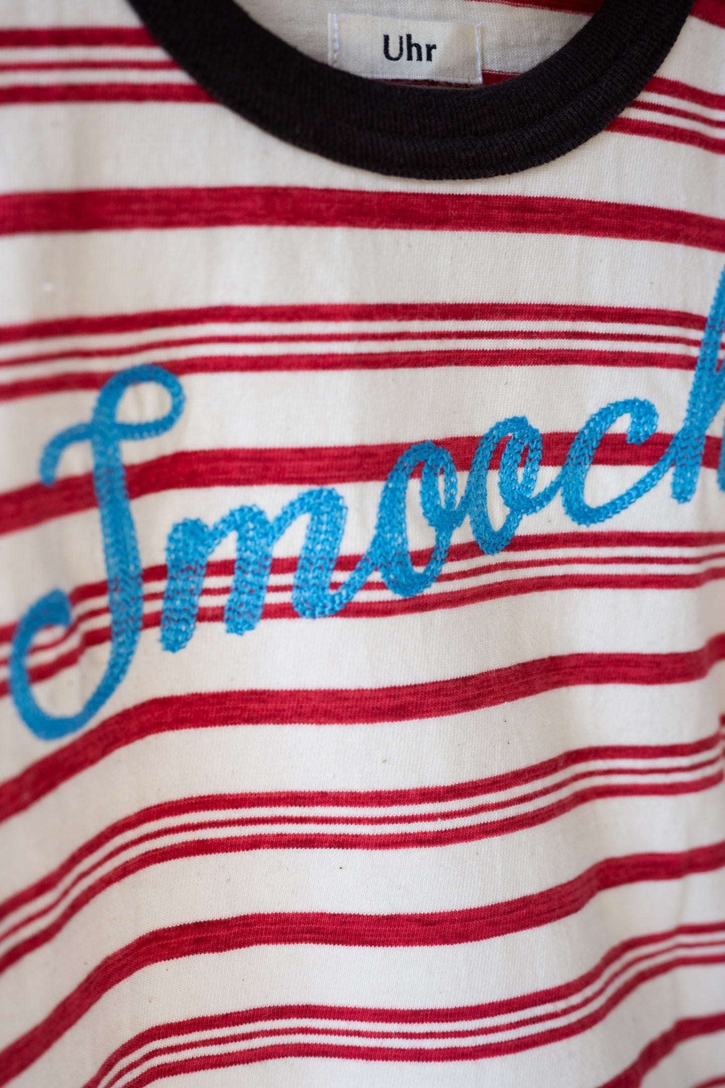 Embroidery Striped Tee