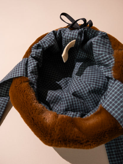 Faux Fur Tie Hat