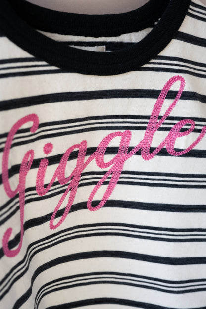 Embroidery Striped Tee