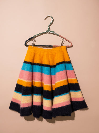 Multi Stripe Knit Skirt