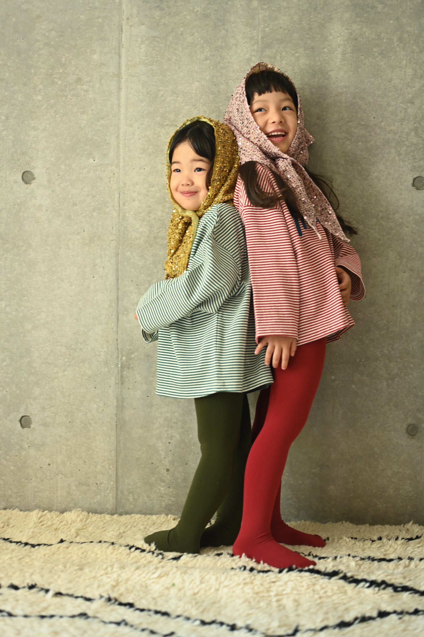 Striped Embroidery Long Tee