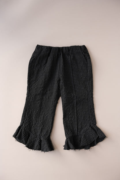 Checkered  Frill Pants