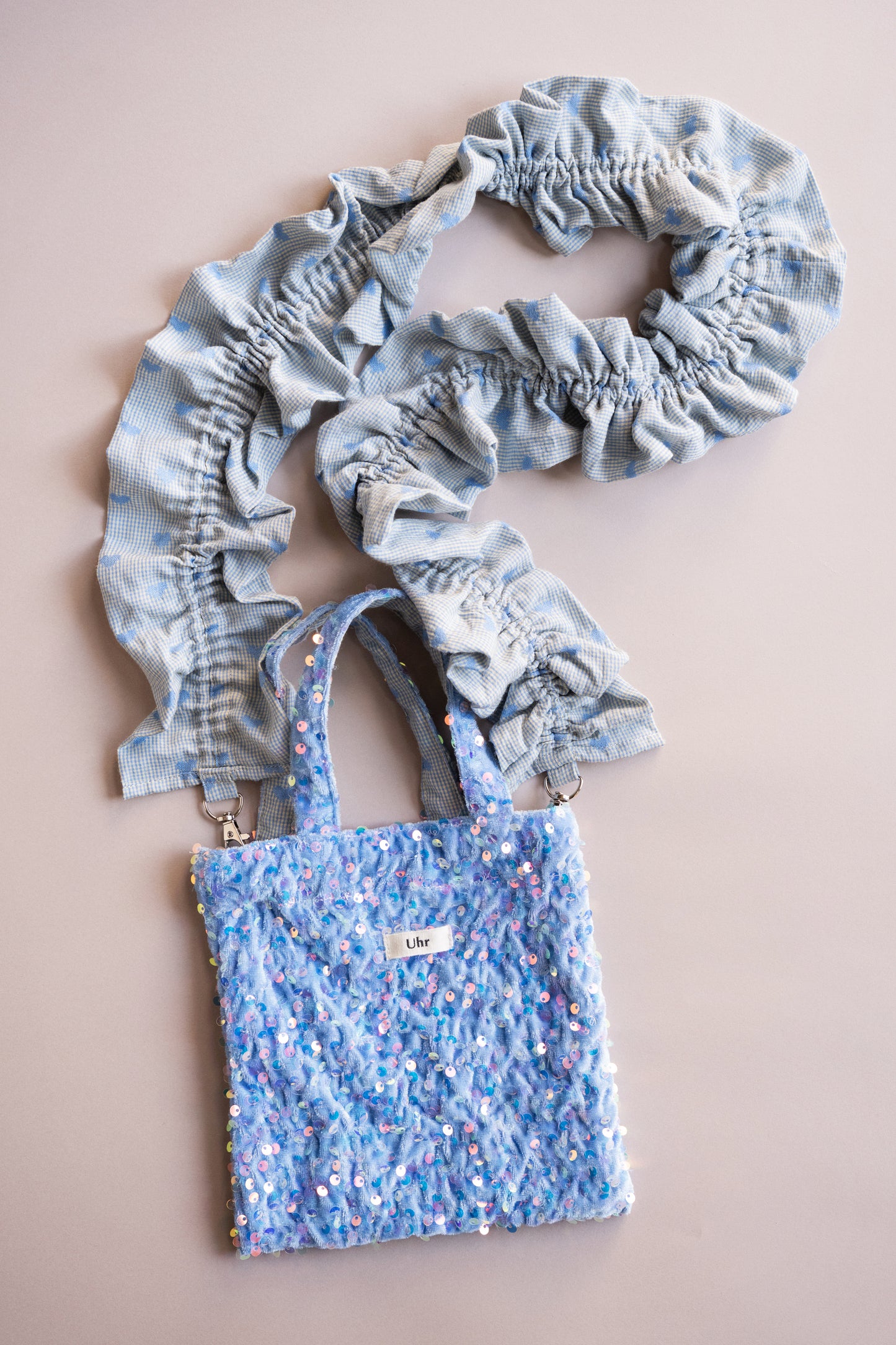 Velour Spangle Mini Shoulder Bag