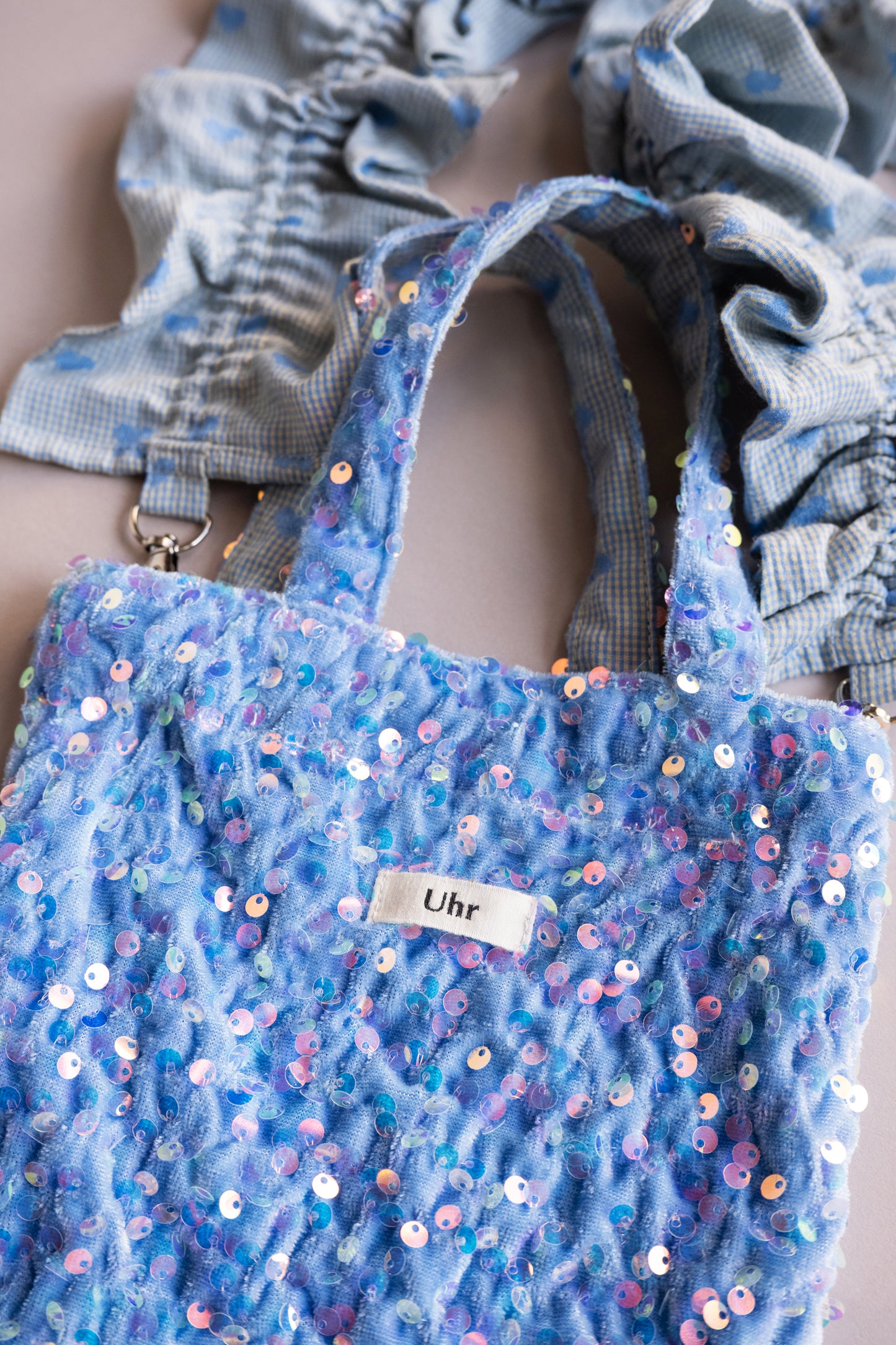 Velour Spangle Mini Shoulder Bag