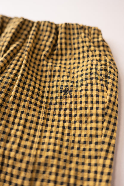 Checkered  Frill Pants