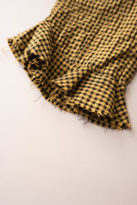 Checkered  Frill Pants
